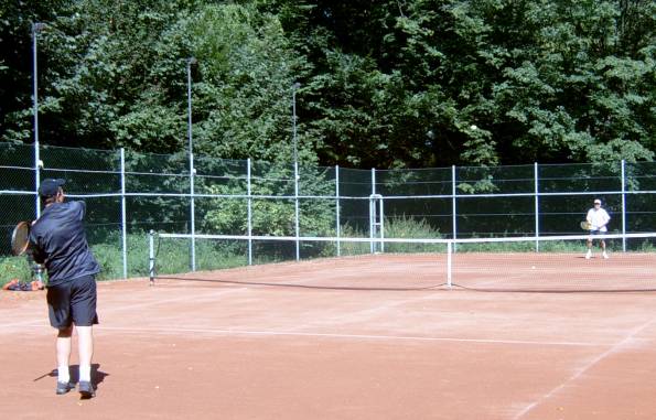 Turniej tenisowy - mecz eliminacyjny: Jakub Lis - Sawomir Gurgul.