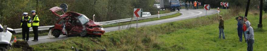 Wypadek drogowy w kcie Grnej.