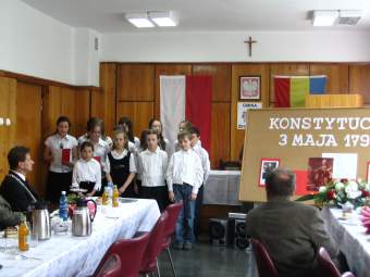 Wystp modziey szkolnej podczas XII Sesji Rady Gminy w egocinie.