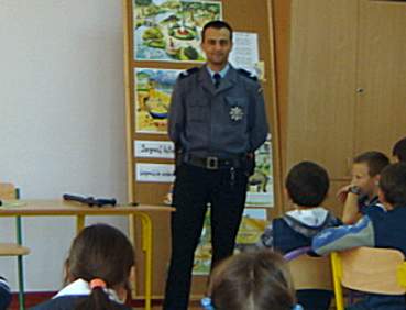 Spotkanie z policjantem w PSP w Bytomsku.