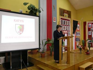 Akademia z okazji 70. rocznicy Zbrodni Katyskiej w ZS w egocinie.