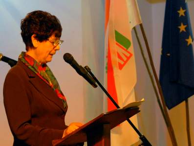 Zofia Czupryna - Przewodniczca Wojewdzkiej Komisji Sportowego Turnieju Miast i Gmin. 