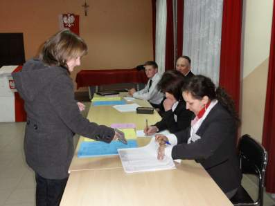 Gosowanie w Obwodowej Komisji Wyborczej nr 4 w Bytomsku
