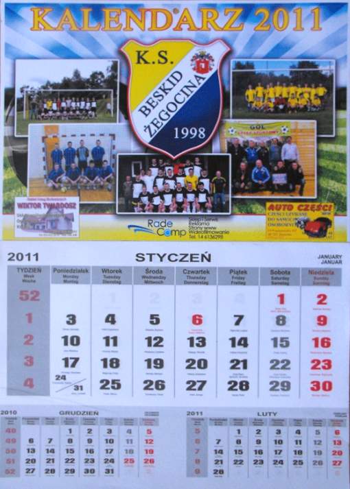 Kalendarz KS "Beskid" na 2011 r.