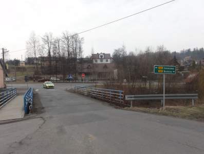 Most w egocinie nad Potokiem Saneckim (koo szkoy).