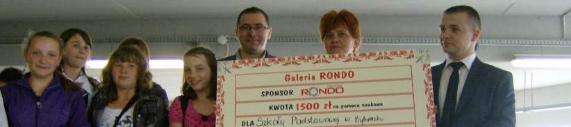 Symboliczny czek z nagrod dla PSP w Bytomsku.