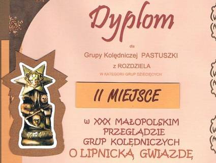 Fragment dyplomu dla "Pastuszkw".