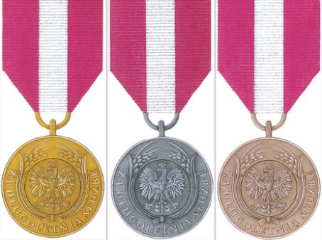 Awersy odznak Medali za Dugoletni Sub.
