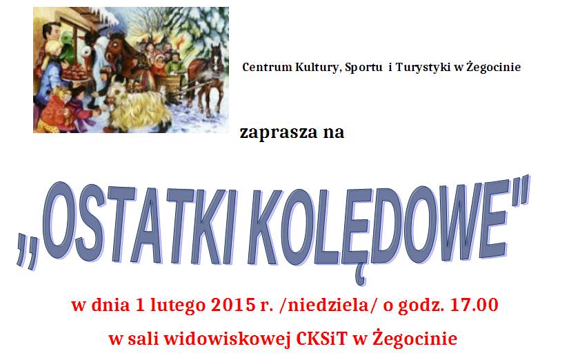 Zaproszenie na Ostatki Koldowe 2015.