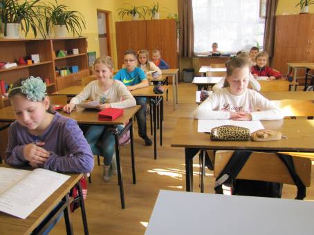 Egzamin uczniw klasy trzeciej PSP w egocinie - 16.04.2015 r.