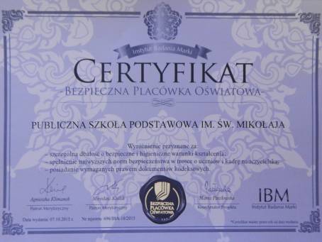 Certyfikat dla PSP w Bytomsku.