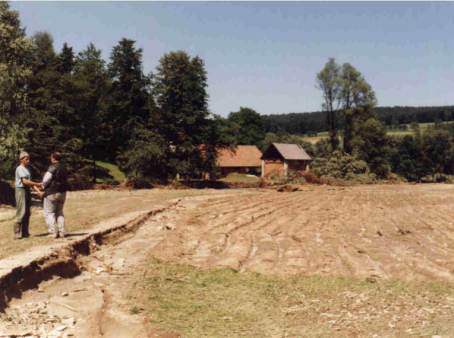 Zniszczenia popowodziowe w Bytomsku - 10.07.1997 r.