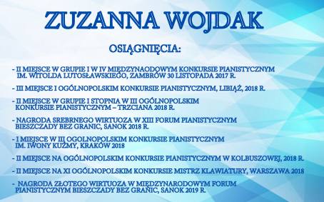 Sukcesy Zuzanny Wojdak.
