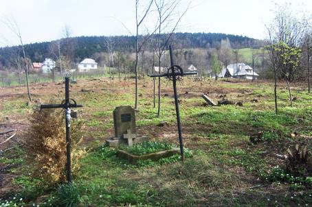 Cmentarz Biedroniówka po pracach porządkowych wiosną 2002 r.