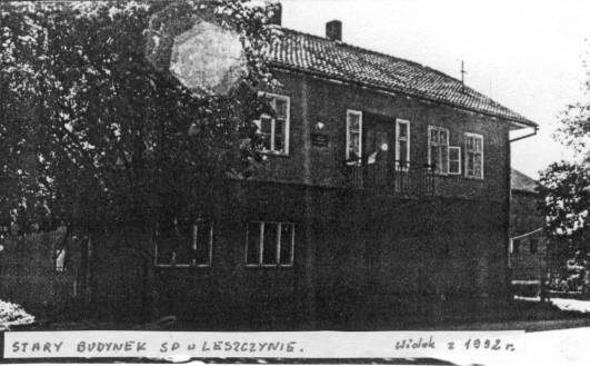 Dawny budynek szkoy w Leszczynie.