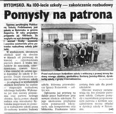 Artyku w "Gazecie Tarnowskiej" z 16 maja 2002 r.