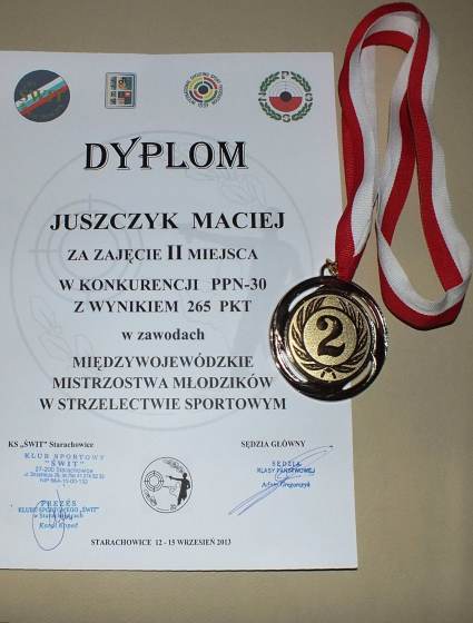 Dyplom - Midzywojewdzkie Zawody Modzikw - Starachowice 2013.