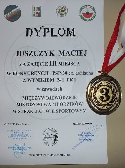 Dyplom - Midzywojewdzkie Zawody Modzikw - Starachowice 2013.
