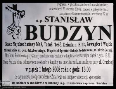 Zmar Stanisaw Budzyn.