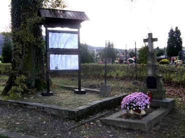 Tablica informacyjna na cmentarzu nr 302.