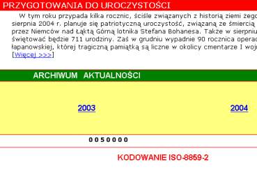 50 - tysiczna odsona serwisu www.zegocina.pl. lipiec 2004.