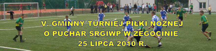 V. GMINNY TURNIEJU PIKI NONEJ O PUCHAR SRGIWP W EGOCINIE - 25 LIPCA 2010 R.