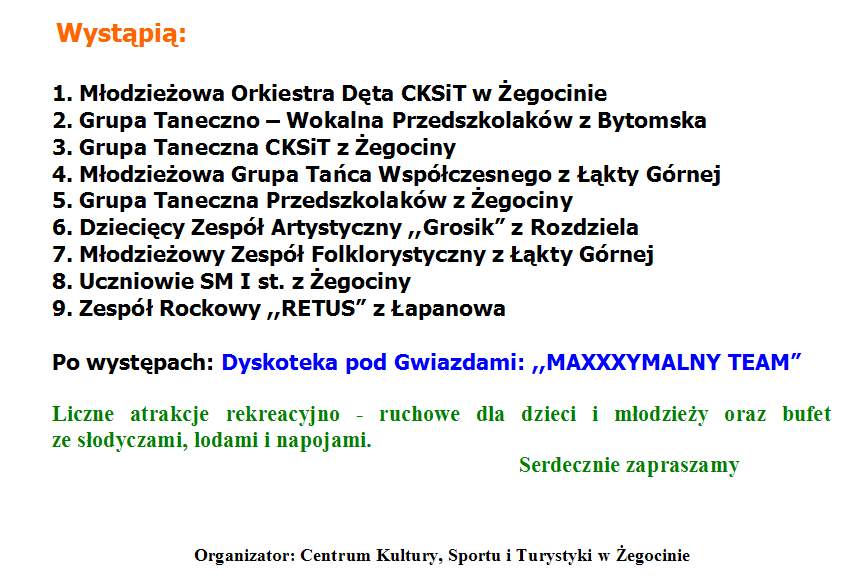 ZAPROSZENIE NA "POWITANIE WAKACJI" - 01.07.2012