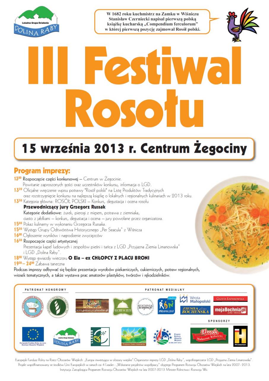 Zaproszenie - plakat III. Festiwalu Rosou.