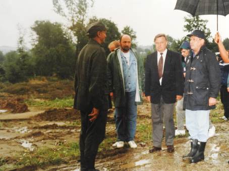 Prezydent A. Kwaniewski na Oczyszczalni ciekw w kcie Grnej - 18.07.1997 r.