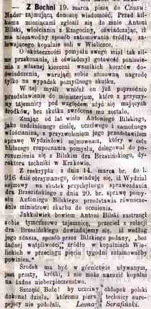 Przedruk z czasopisma "Gazeta Narodowa" z 22 marca 1871 roku.