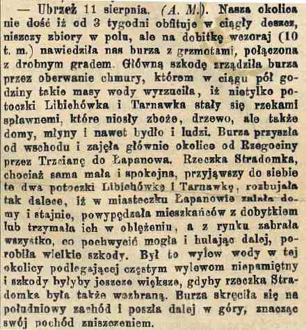 "Czas" – 15 sierpnia 1882 nr 185