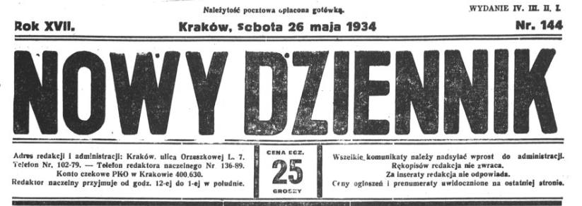 1934-05-26 Winieta Nowego Dziennika.