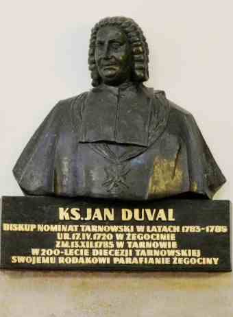 Epitafium ks. b-pa Jana Duvala.