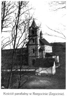Kocil parafialny w egocinie - widok z 1916 r.
